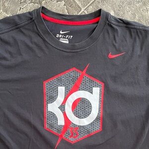 NIKE KEVIN DURANT Black Dri-Fit KD Graphic Tshirt NBA Basketball Sports Fan